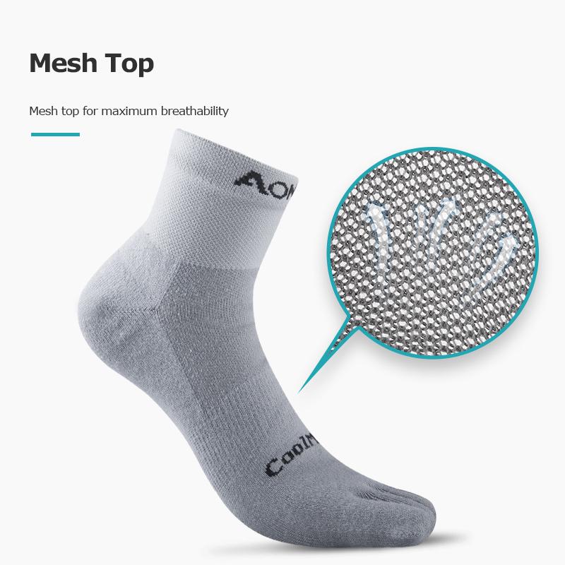 AONIJIE E4110 Ein Paar Leichte Niedrige Athletische Zehensocken Viertelsocken Für Fünfzehen Barfuß Laufschuhe Marathonrennen
