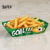 Party Table Organizer 12Pcs Paper Snack Box for French Fries Fried Chicken Popcorn Snacks, Football Foldable Tray Theme Food Containers, Oil-Proof