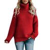  Women Long Sleeve Loose Turtleneck Knitted Sweater Jumper Pullover Top Blouse 