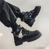 Martin Boots Men's Autumn High-top Tooling Short Boots Youth Outdoor Sports Locomotive Riding Black Leather Boots