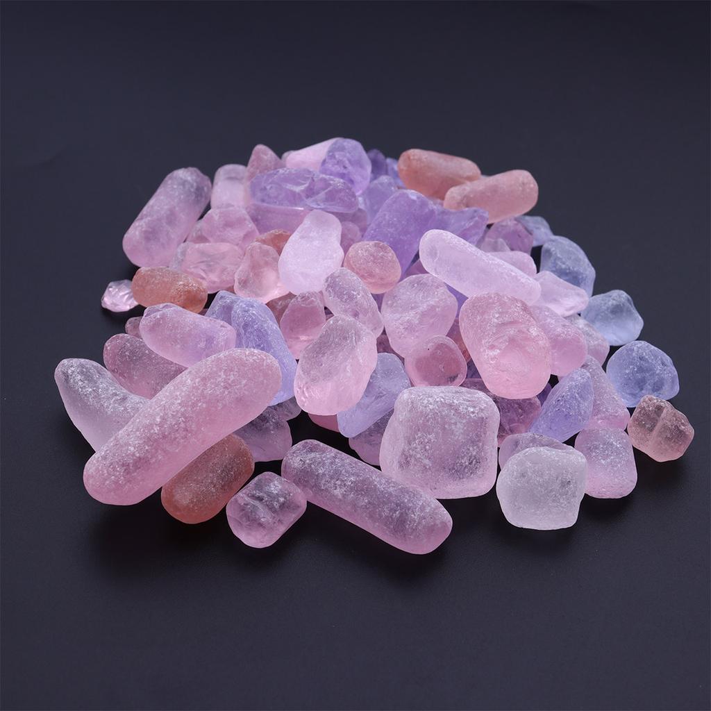 1Pack Fish Tank Decoration Natural Crystal Pebbles Amber Color About 500G Polished Tumbled Stones for Aquariums Flowerpot Gravel
