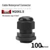 OLKWL PP Plastic M20 Cable Waterproof Gland Connector