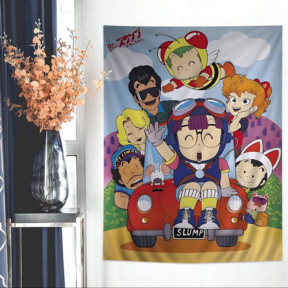 Comics Dr SSlump Tapestry Art Printing Japanese Wall Tapestry Anime Wall Hanging Home Decor