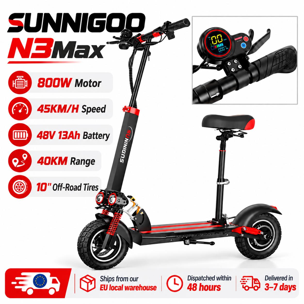 SUNNIGOO N3LMax 800W Adult Electric Scooter