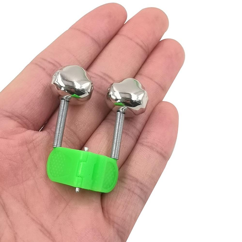 5/10Pcs Fishing Bite Alarms Fishing Rod Bell Rod Clamp Tip Clip Bells Ring Green ABS Fishing Accessory Outdoor Metal