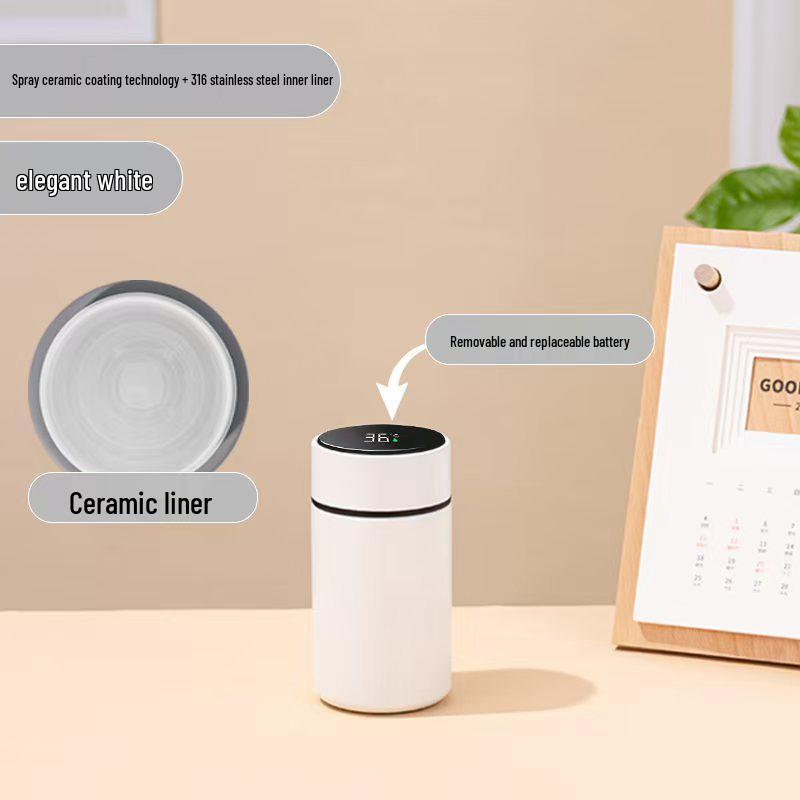 Smart 200ml Portable Insulated Ceramic Cup with Logo Engraving