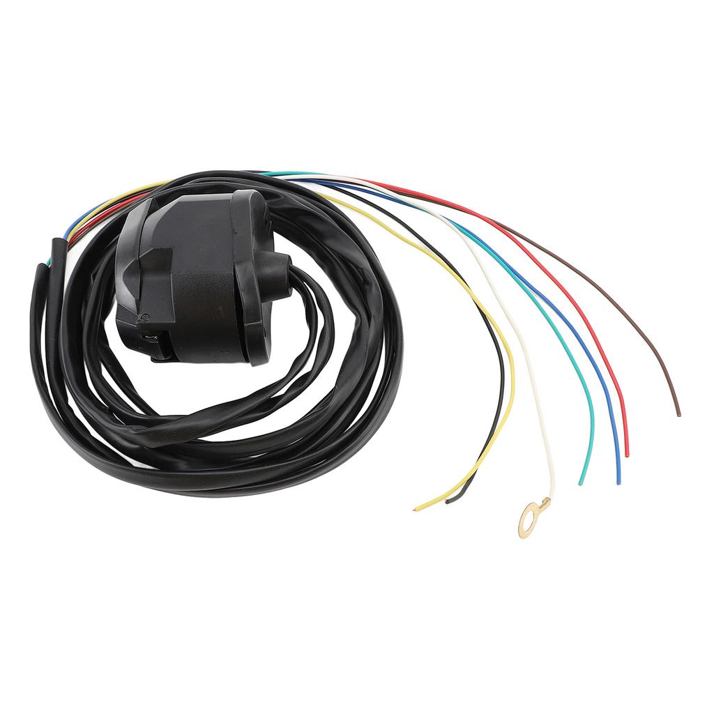 7 Pin Trailer Socket Wiring Kit with 1.5m Cable Towing Socket Wiring Harness for Commercial Vehicles Semi Trailer