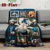 Furry Crab Gallery 2D Flat Pattern Flannel Blanket, High quality All Seasons, Home Decor, Warmth and Comfort, Perfect for Christmas Gifts.