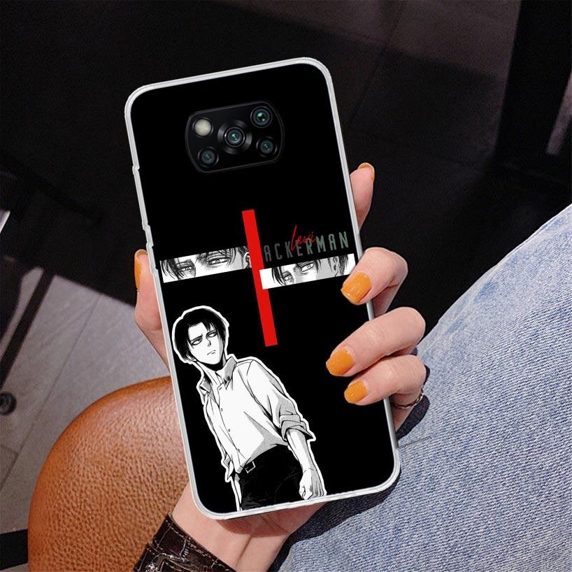 Attack Levi Phone Case For Xiaomi Poco X7 X6 X5 Pro F7 Ultra Redmi 15C 15 13C 13 12C 12 10 10A 10C 9 9A 9C 9T Cover Poco X7 X6 X