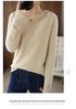 2026 Women's Solid Color Pure Wool Hooded Knit Sweater – Autumn/Winter Cashmere Base Layer Hoodie.
