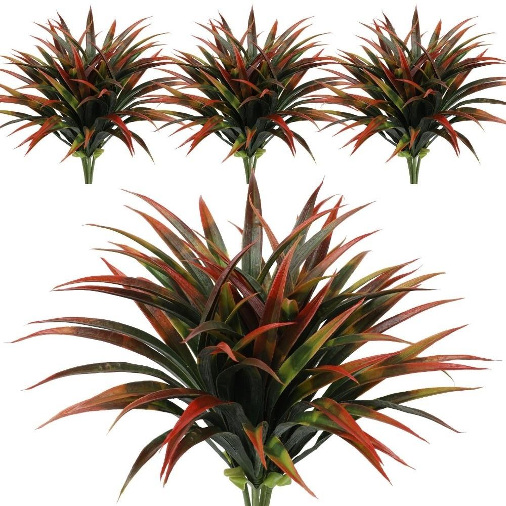Realistic 42cm Artificial Orchid Leaves Simulation Plastic Faux Plants DIY Green Artificial Gladiolus Garden Decor