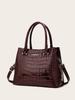 Autumn Patent Leather Glossy Women's Handbag Large Capacity Shoulder Bag Middle-aged Mom Bag