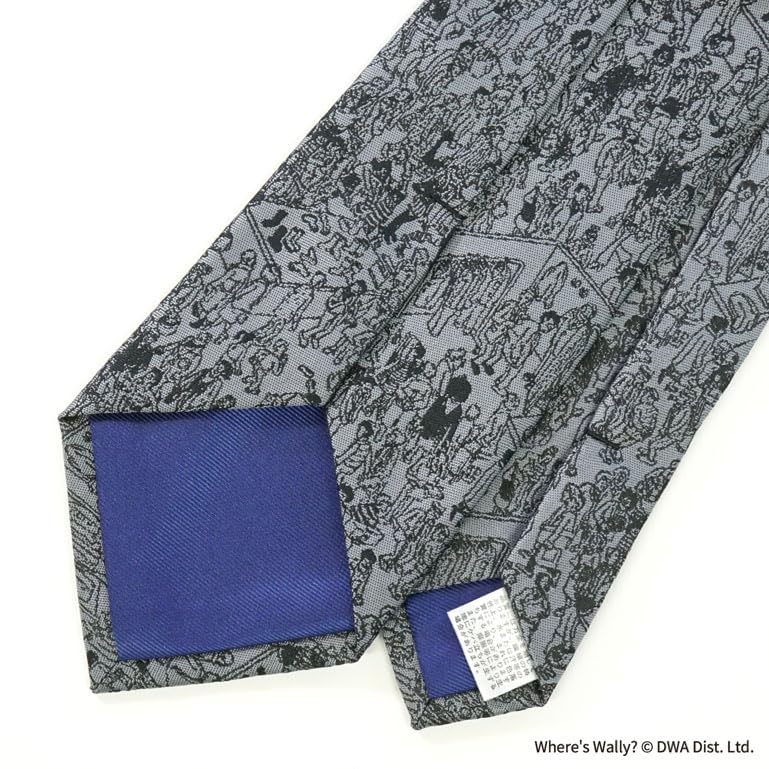 Where's Wally  Necktie (Wally pattern) UNDW0865 Gray