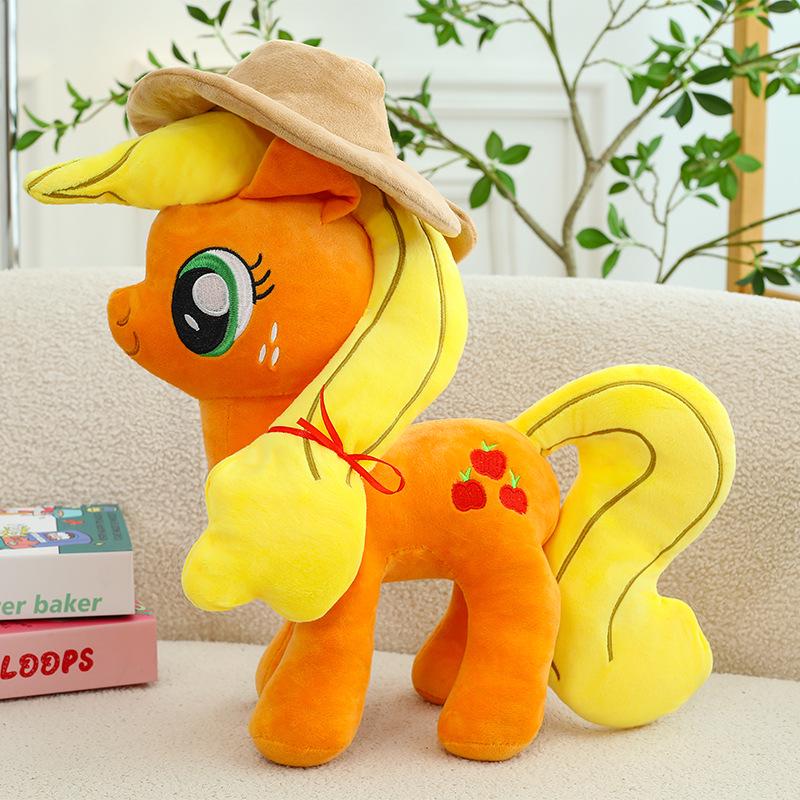 Classic Cute Pony Plush Doll: Children's Hugging Pillow & Bedtime Companion Birthday Gift.