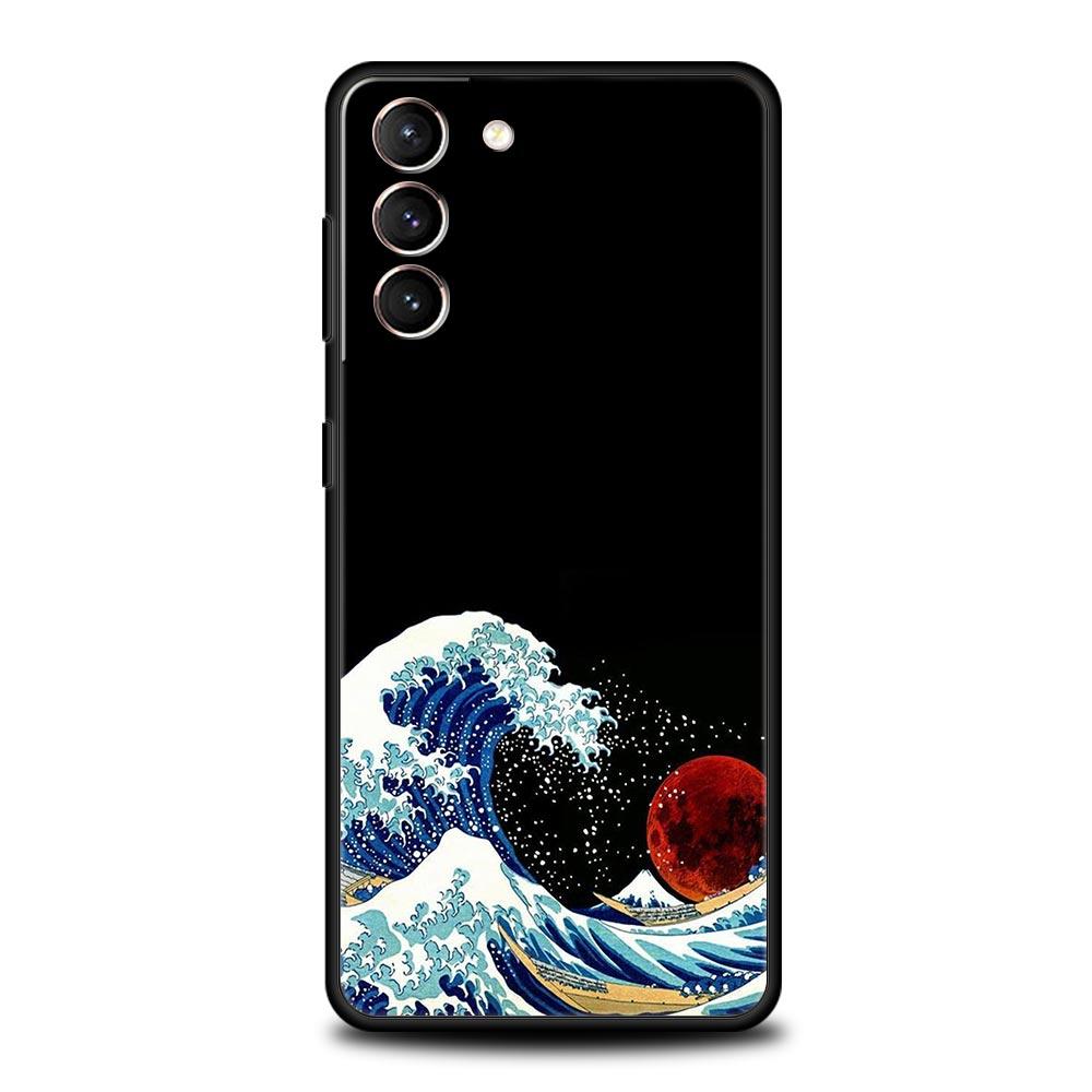 Phone Case For Samsung Galaxy S24 S23 Ultra S22 S21 S20 FE 5G S10 S10E S9 Plus S8 Soft Cover Japan The Great Wave Of Kanagawa