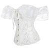Breathable Polyester Lace Corset Top Adjustable Ties And Elegant Off Shoulder Design Traditional Blossomy Bustier Top
