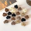 10Pcs/set Small Flower Hair Claw Clips for Women Girls Matte Rectange Jaw Clips Semicircle Barrettes for Thin Hair