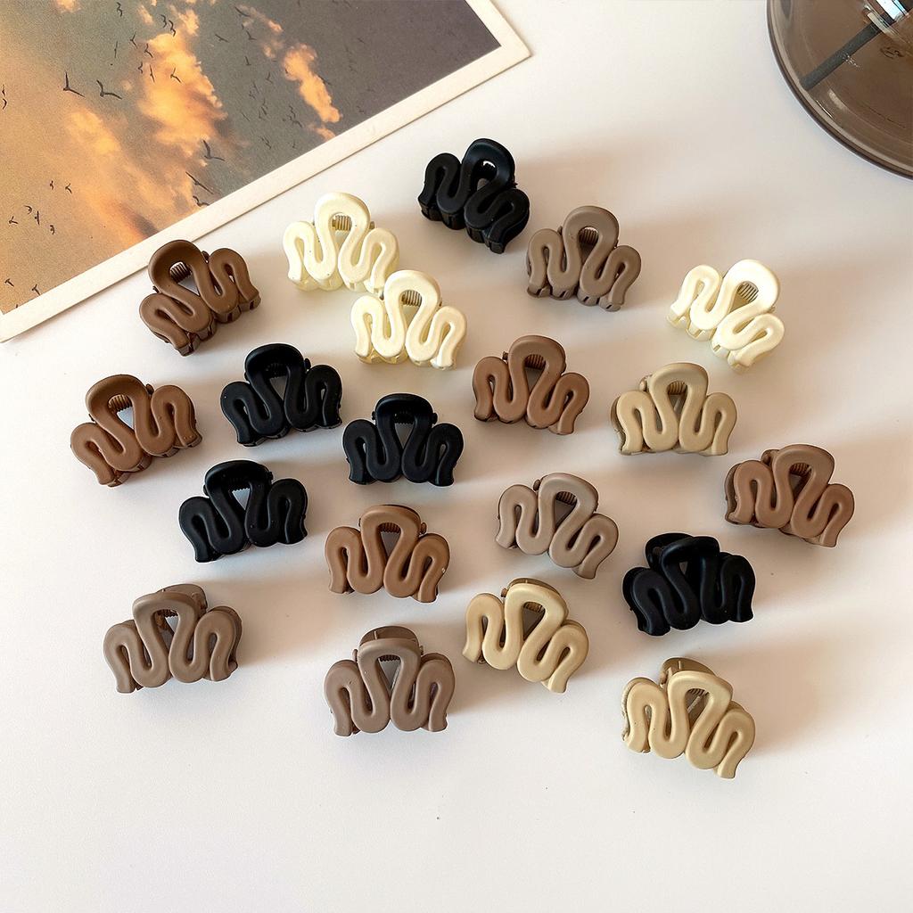 10Pcs/set Small Flower Hair Claw Clips for Women Girls Matte Rectange Jaw Clips Semicircle Barrettes for Thin Hair