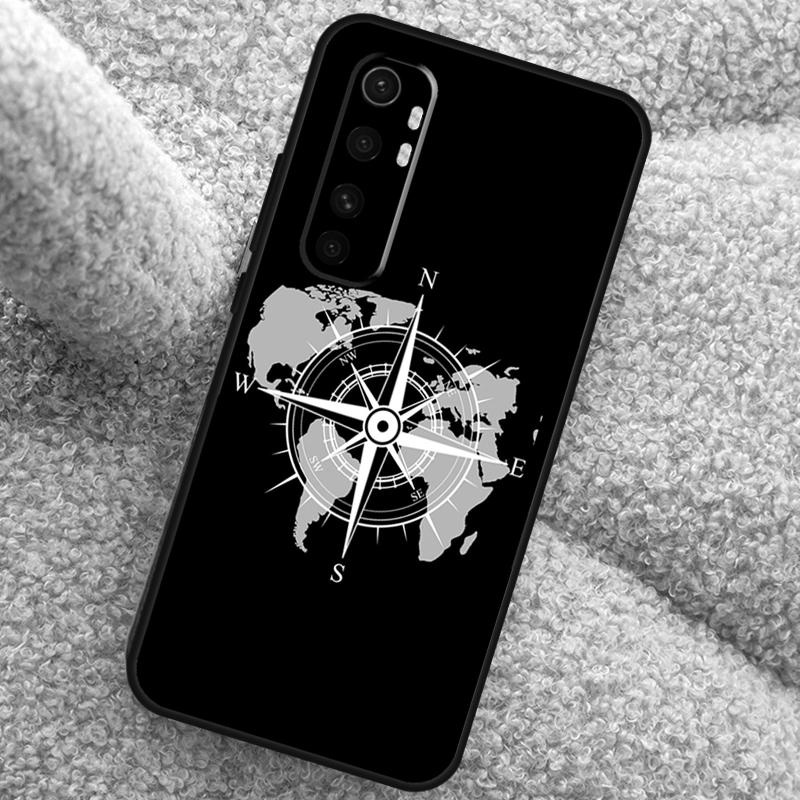 World Map Compass Nautical Case For POCO X3 X4 X5 F5 Pro M5s C40 F4 GT F3 Cover For Xiaomi 12T 11T Pro 12 13 Lite 12X