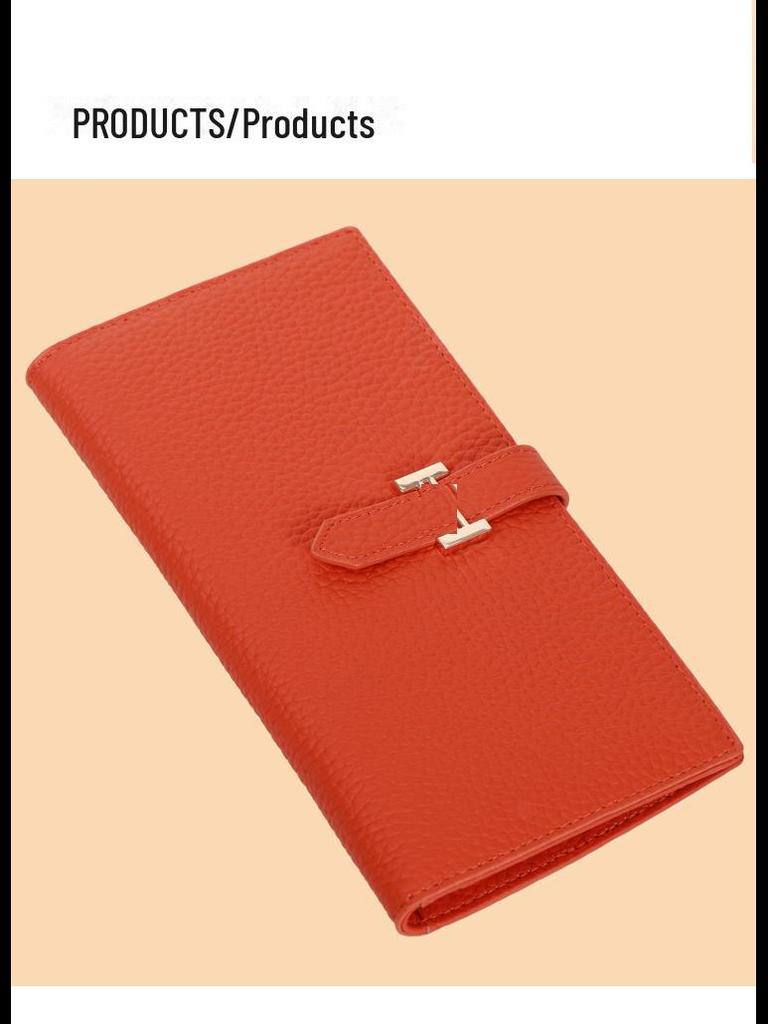 Ladies' Fashion Cowhide Wallet: Zipper Coin Purse and Clutch Bag – 2023 Japan, Europe, and America Collection.