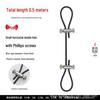 Adjustable Steel Wire Rope Lock for Hanging Lamps - Fastener Accessories and Buckles