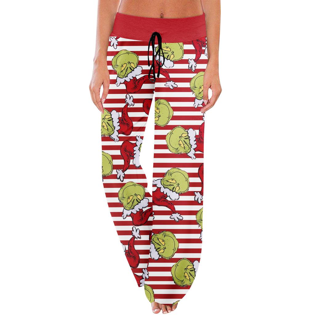 Anime-Pyjamahose, Nachtwäsche, lässige Hose mit Kordelzug und elastischer Taille, bequeme, gerade, lockere Yoga-Hose