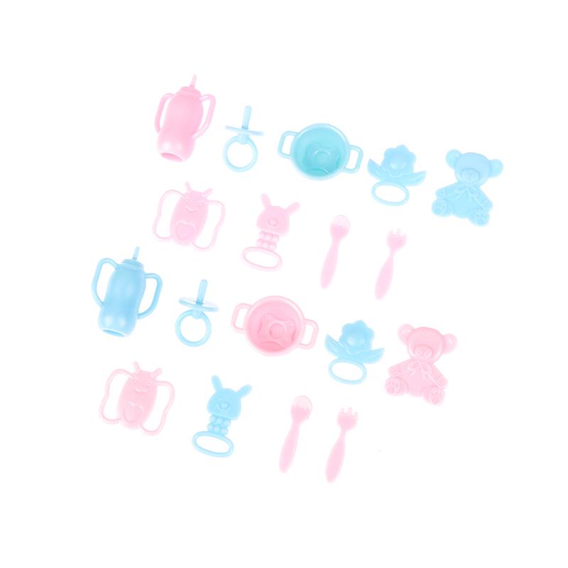 9Pcs/Set Mini Doll Pacifier Baby Tableware Set Play House Supplies Dummy Nipples For Dolls Kids Toy Baby Pacifier Accessories