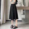 Women's High Waist Wide Leg Pants Loose A Line Skirt Pants Thin Casual Cropped Trousers
