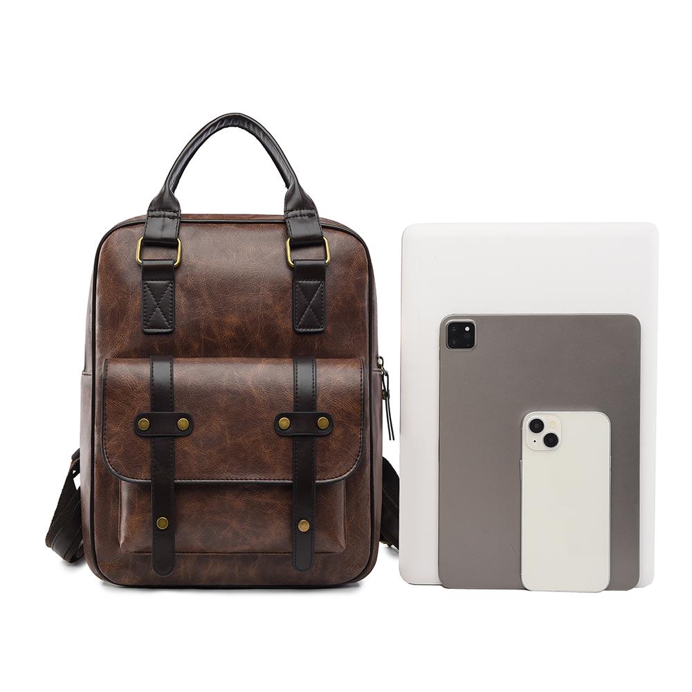 Retro Women's Backpack PU Large Capacity Backpack