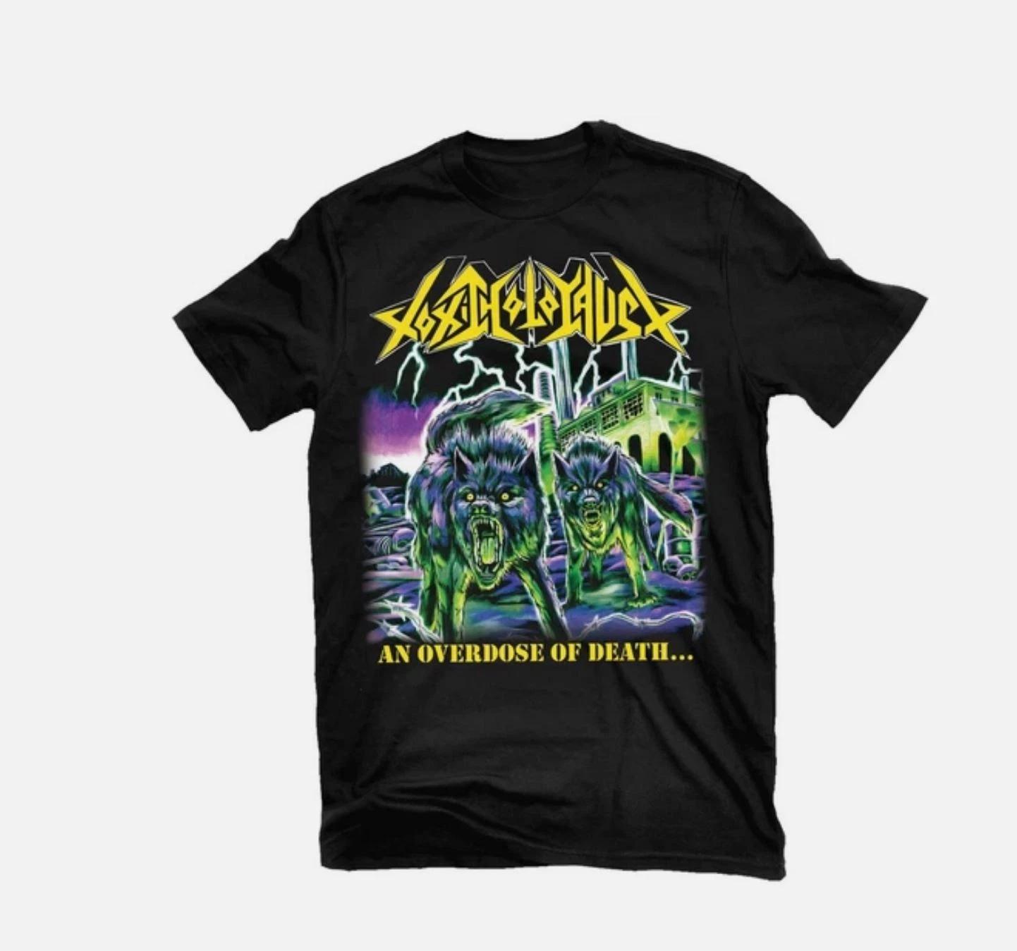 Винтажная мужская черная хлопковая футболка TOXIC HOLOCAUST An Overdose of Death 3XL