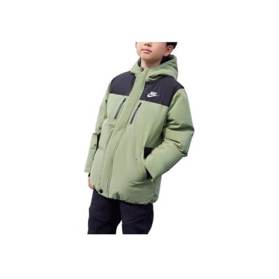 Down Jacket Hooded Warm Water Resistant Kids Jackets Oil-Green HQ7165-386