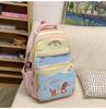 School bag new versatile high-value backpack for junior and high school students large-capacity load-reducing school bag Korean version ins cute