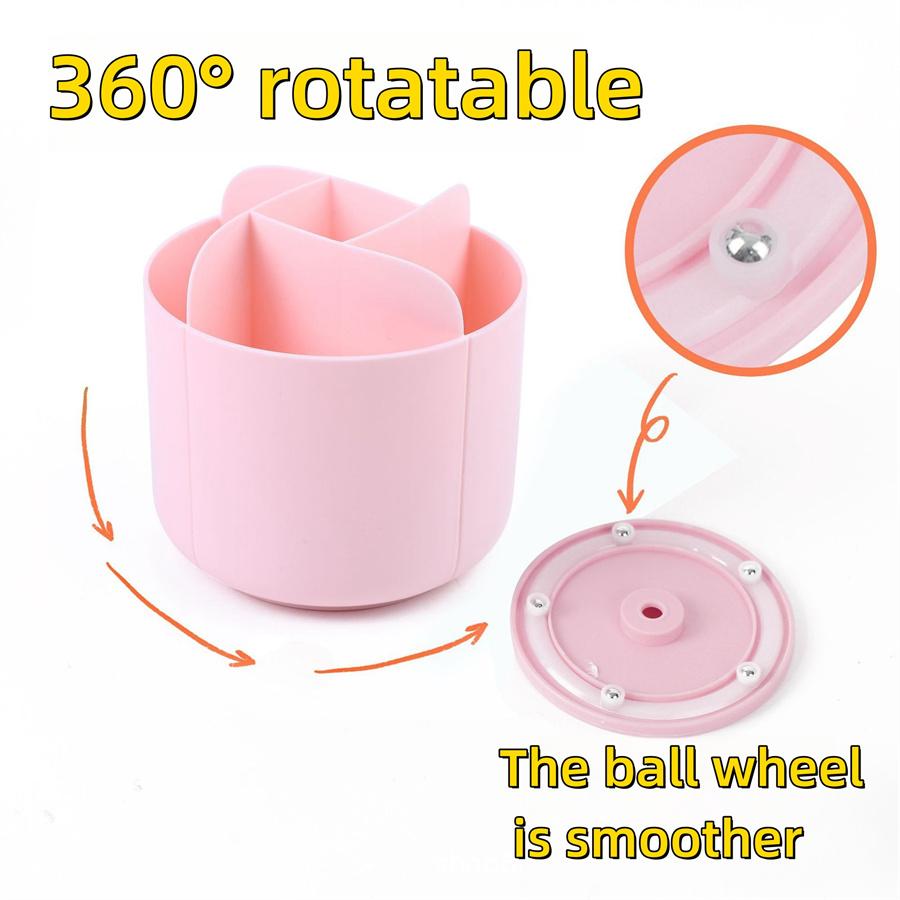 Drehbarer Stifthalter für den Schreibtisch, kreativer, multifunktionaler Schülerschreibtisch, Regal mit mehreren Fächern, einfacher Kosmetik-Organizer
