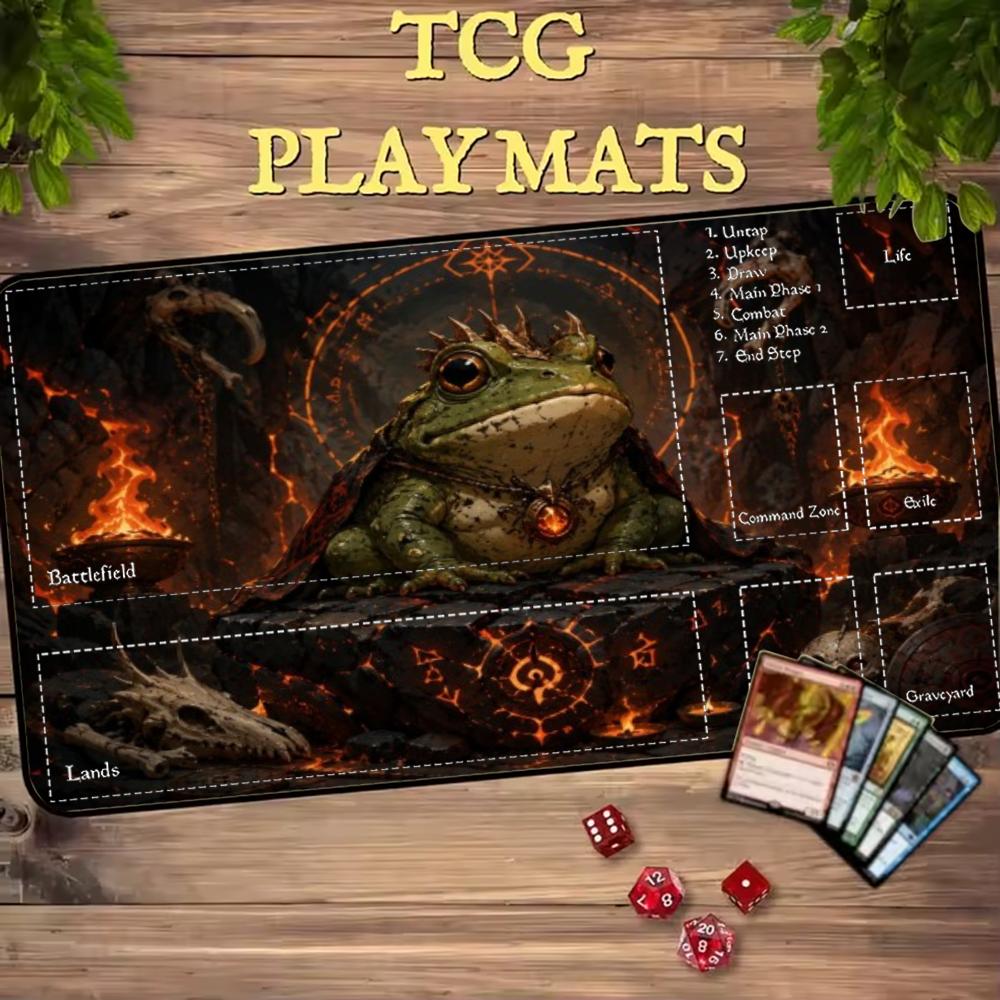 Dark Ritual Toad Magic Circle Large MTG Playmat TCG Battle Mat Anti-Slip Durable Stitched Edge Commander Desk tapete magic mtg