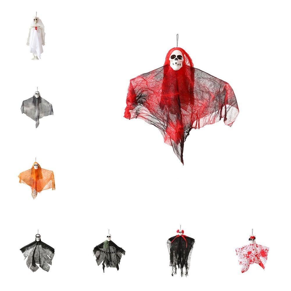Flying Skull Ghost Pendants Scary Halloween Decoration Hanging Ghost Ghosts Ornaments  Garden