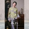 JK&JS Women's New Chinese Style Jacquard & Faux Mink Padded Jacket