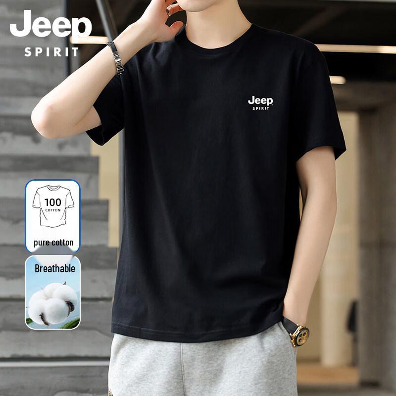 

JEEP SPIRIT Men s Pure Cotton Short Sleeve T-Shirt XL