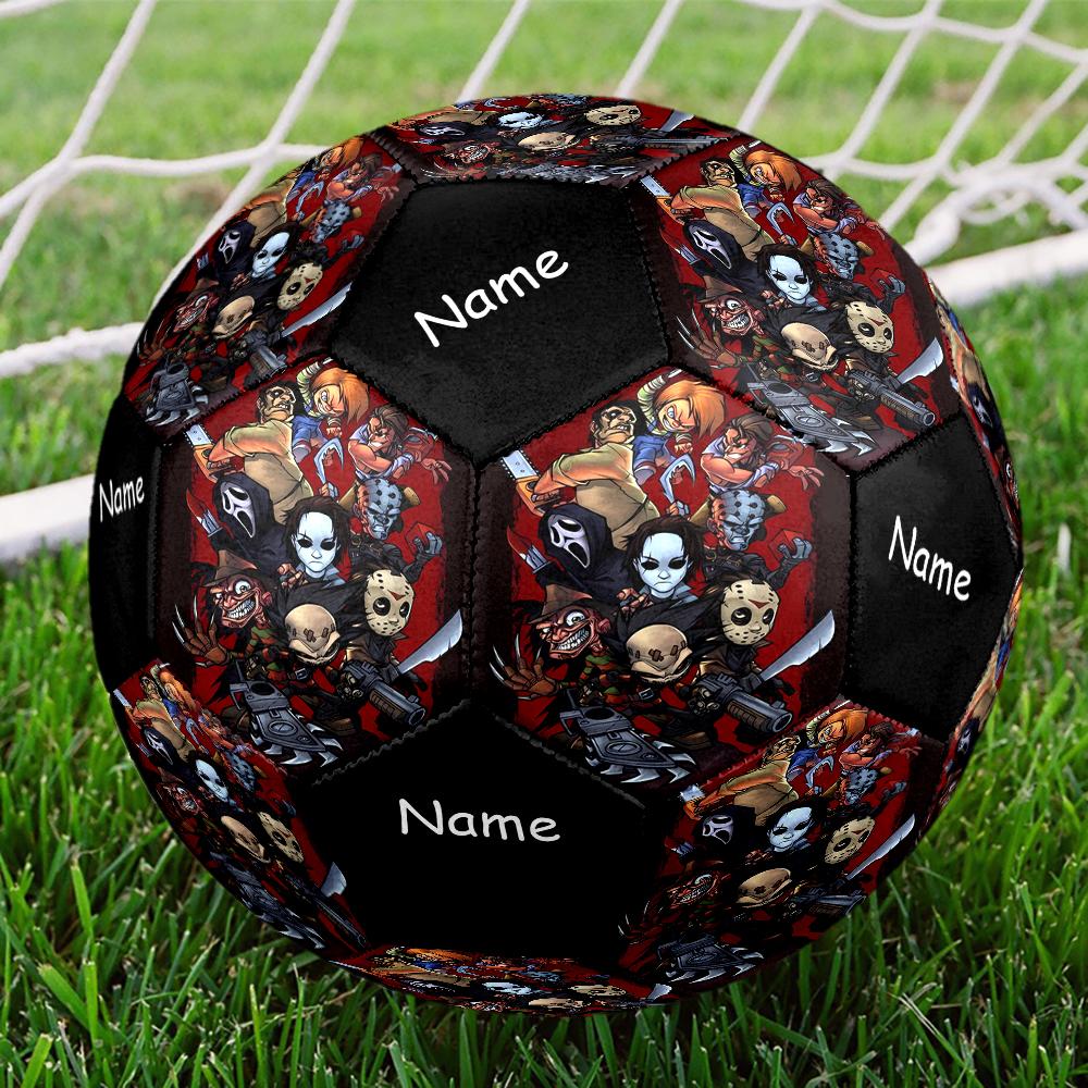 Custom Name Halloween Horror Theme Size 5 Soccer Ball, Suitable for Both Indoor and Outdoor Matches, a Gift Suitable for Everyone.
