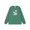INS Trend Retro Polka Dot Puppy Print Cuffed Sleeve T-Shirt - Couple's Autumn/Winter
