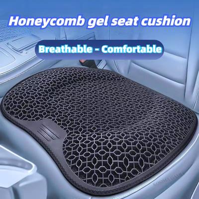 1Pc Honeycomb Design Gel Cushion Breathable, Soft and Easy To Clean Provides Comfortable Support Elastic Gel Car Seat Cushion