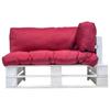 Garden Pallet Sofa with Cushions In Red Pine Wood