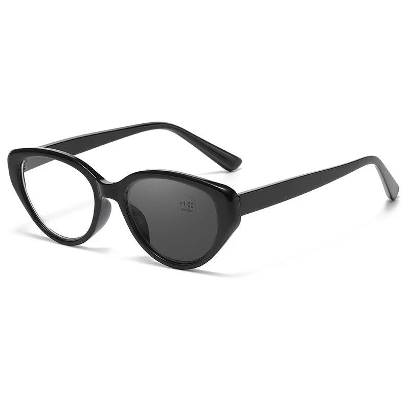 

Новый тренд Хромические очки для чтения Анти-синий свет Кошачий глаз Гиперметропия Модные очки меняющие цвет для дали с диоптриями 2.5