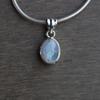 Natural Rainbow Moonstone Pendant, Blue Fire Moonstone Pendant, Handmade Pendant, 925 Sterling Silver Oval Pendant, Birthday Gift