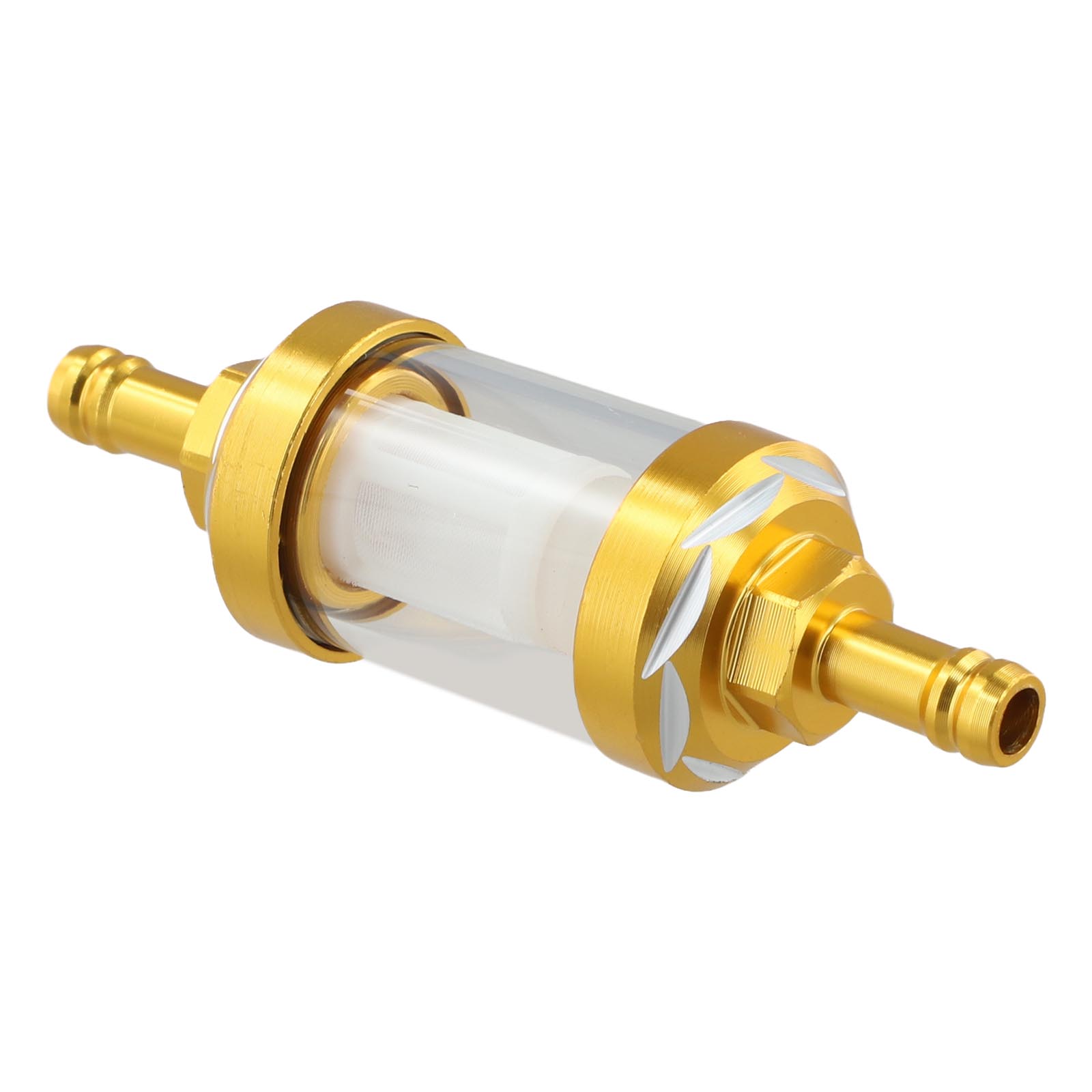 

1pc 8mm Aluminum Alloy Glass Motorcycle Oil Filter Motorcycle Fuel Gas Filter Modification Accessories золотой