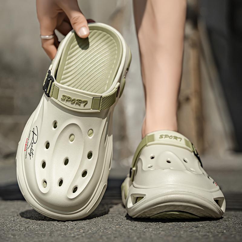 Fashion CYYTL Mens Slippers Casual Outdoor Summer Beach Shoes Sandals Walking Slides Comfort Lightweight Luxury Designer Fashion Leather