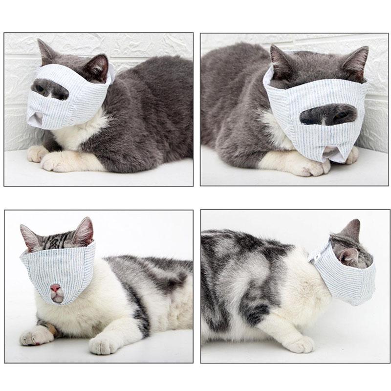 Breathable Cat Muzzles Kitten Face Masks Groomer Helpers Kitten Bathing Bag Bathing Mask Anti Biting Chewing Pet Supplies