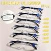6pcs Blue Lightweight Blocking Reading Eyeglasses for Male  Female Anti-Fatigue Computer Eyewear with + 1 . 00 to+250DiopterStrength