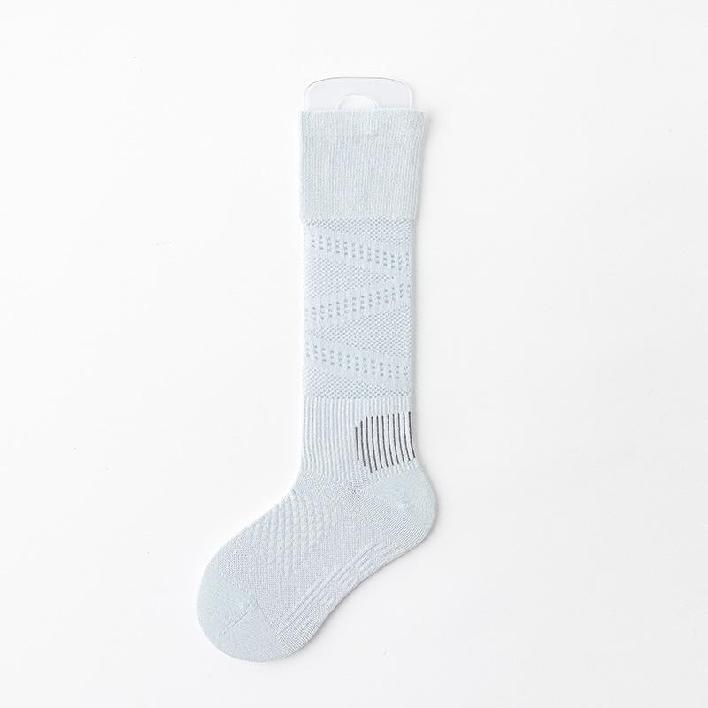 Seamless Kids' Summer Sports Compression Socks - Non-slip Mesh Cycling Calf Socks for Girls