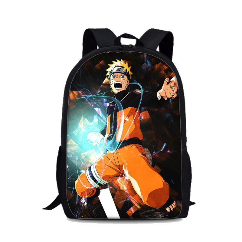 Naruto Uzumaki Kinderrucksack Mit Großem Fassungsvermögen Und Wasserabweisendem Nylon Für Schule Und Reisen