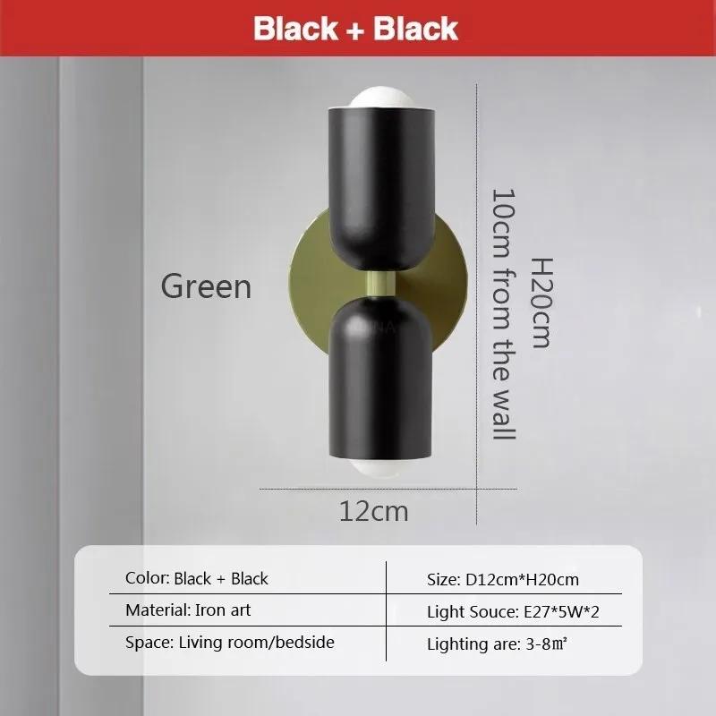 Nordic LED Wall Lamp Modern Macaron Decorative Sconces For Bedroom Bedside Study Living Rooms TV Backdrop E27 Lighting Fixtures